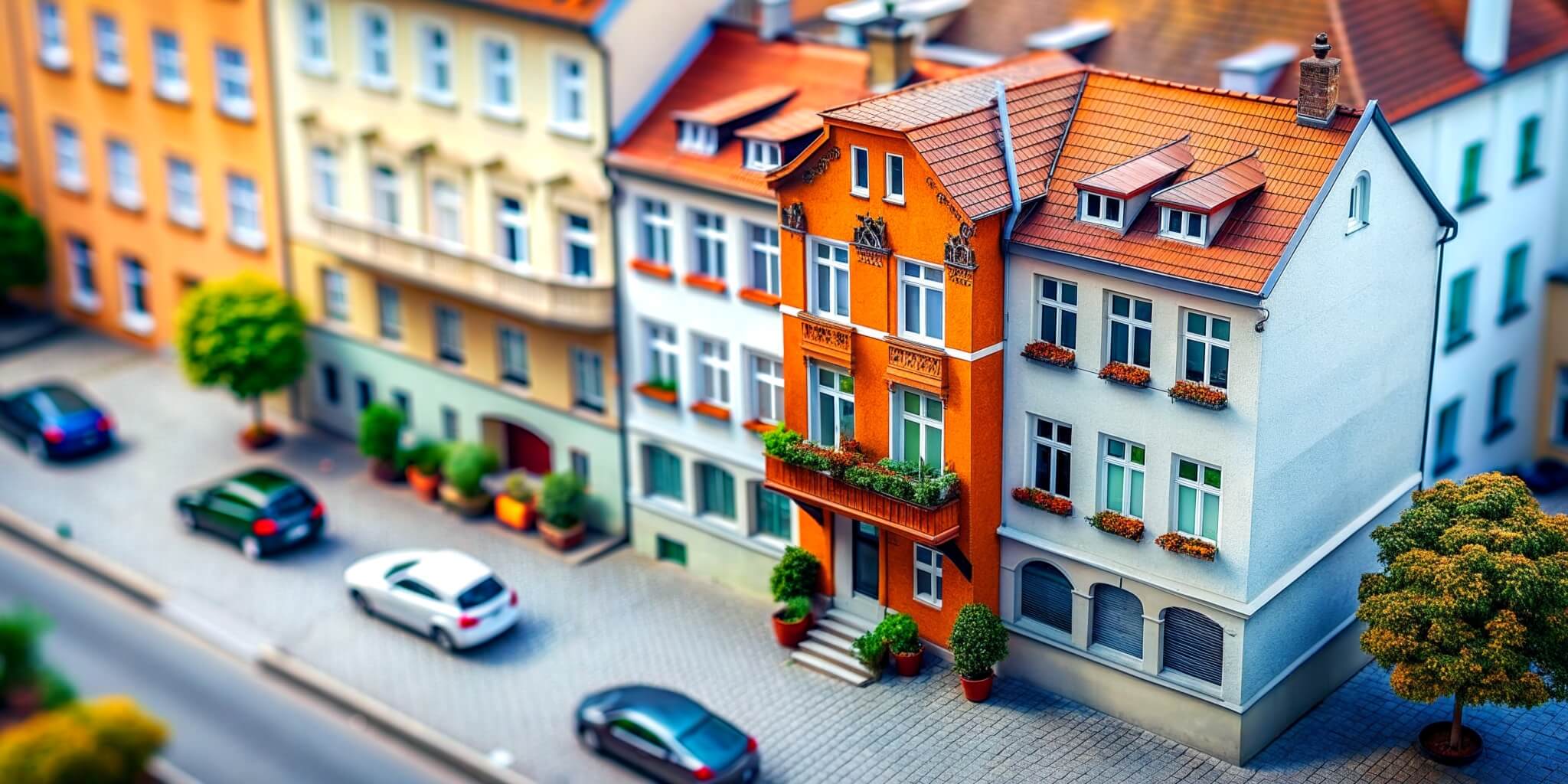 Miniaturowa kamienica - obraz wygenerowany przez narzędzia generatywne AI
